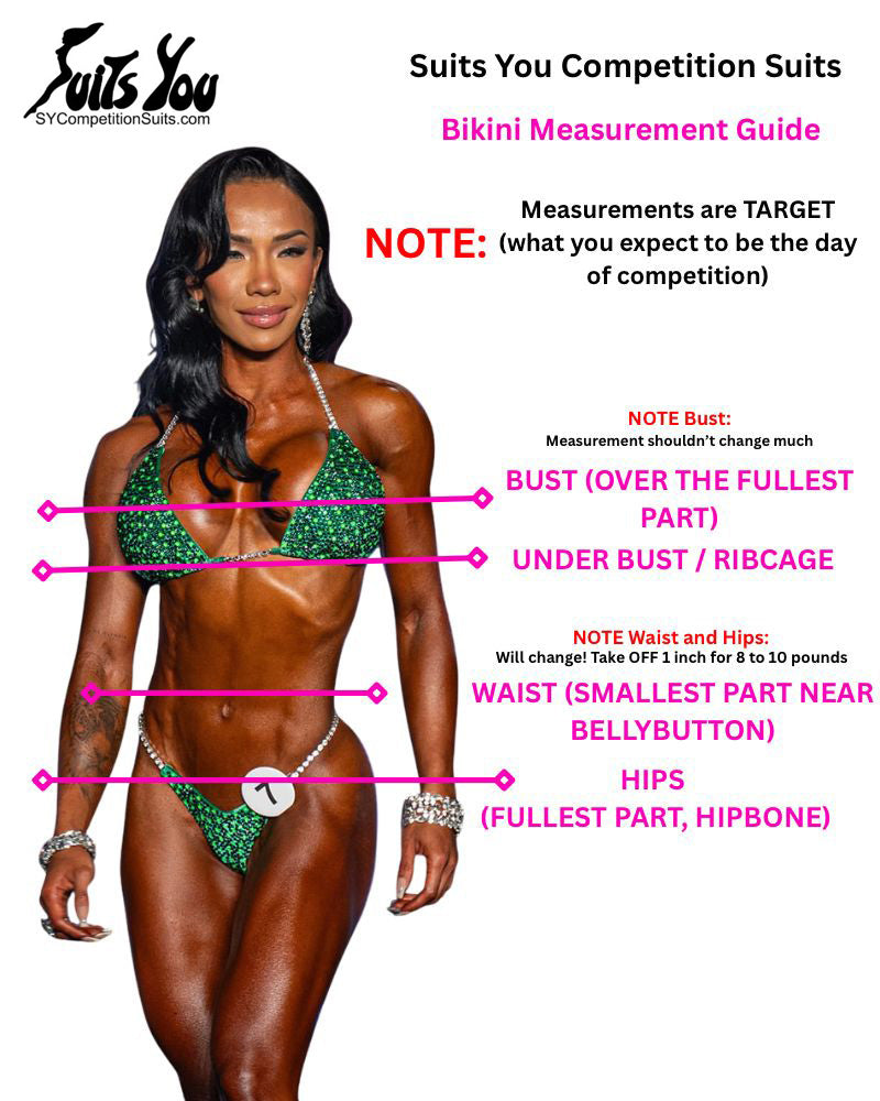 Competition suit measurement guide.