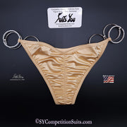 HALF OFF Competition Bikini, Champagne with Crystals