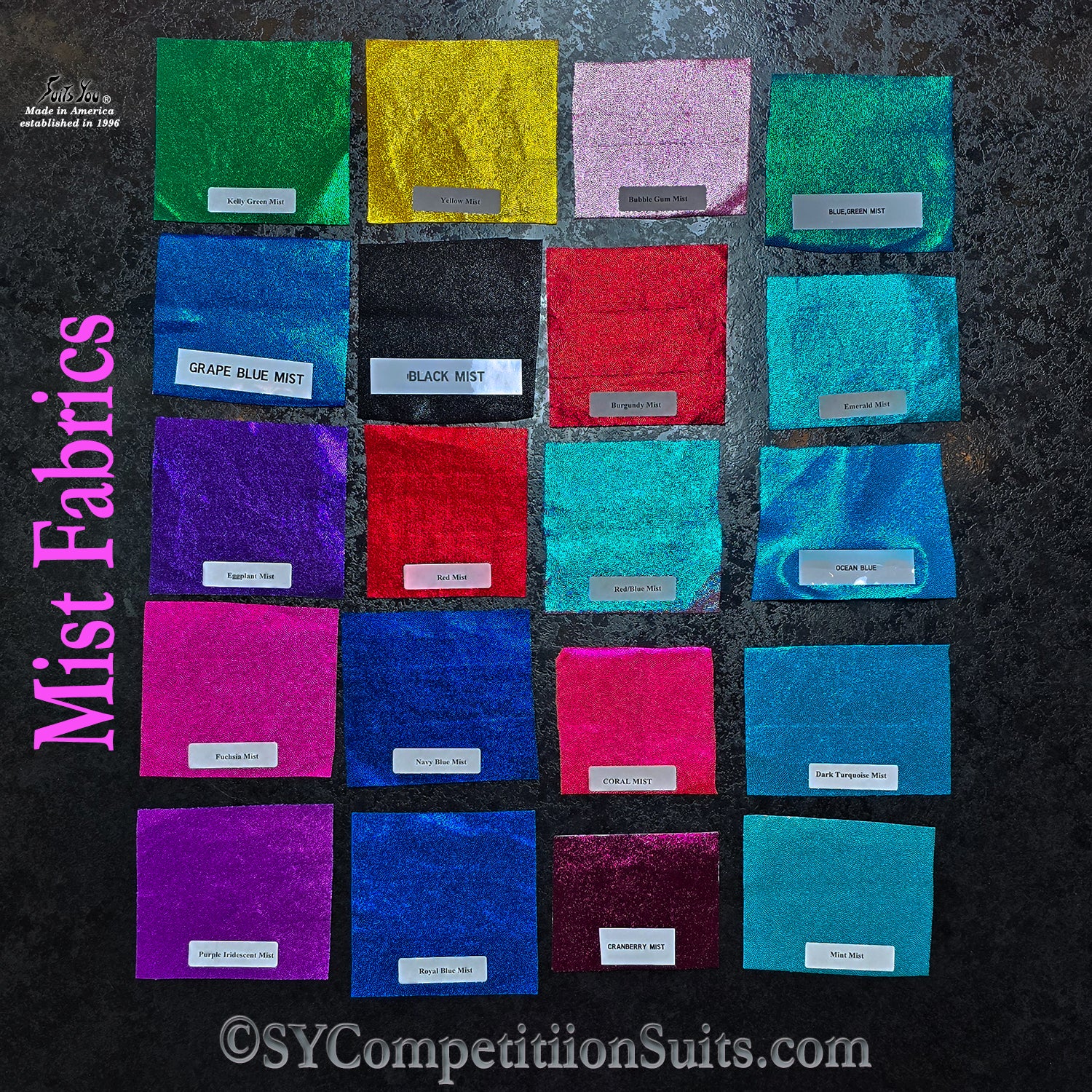Mist fabrics samples