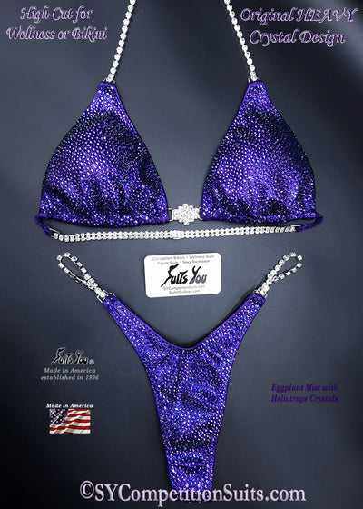 In Stock Competition Bikini with Heliotrope Crystals