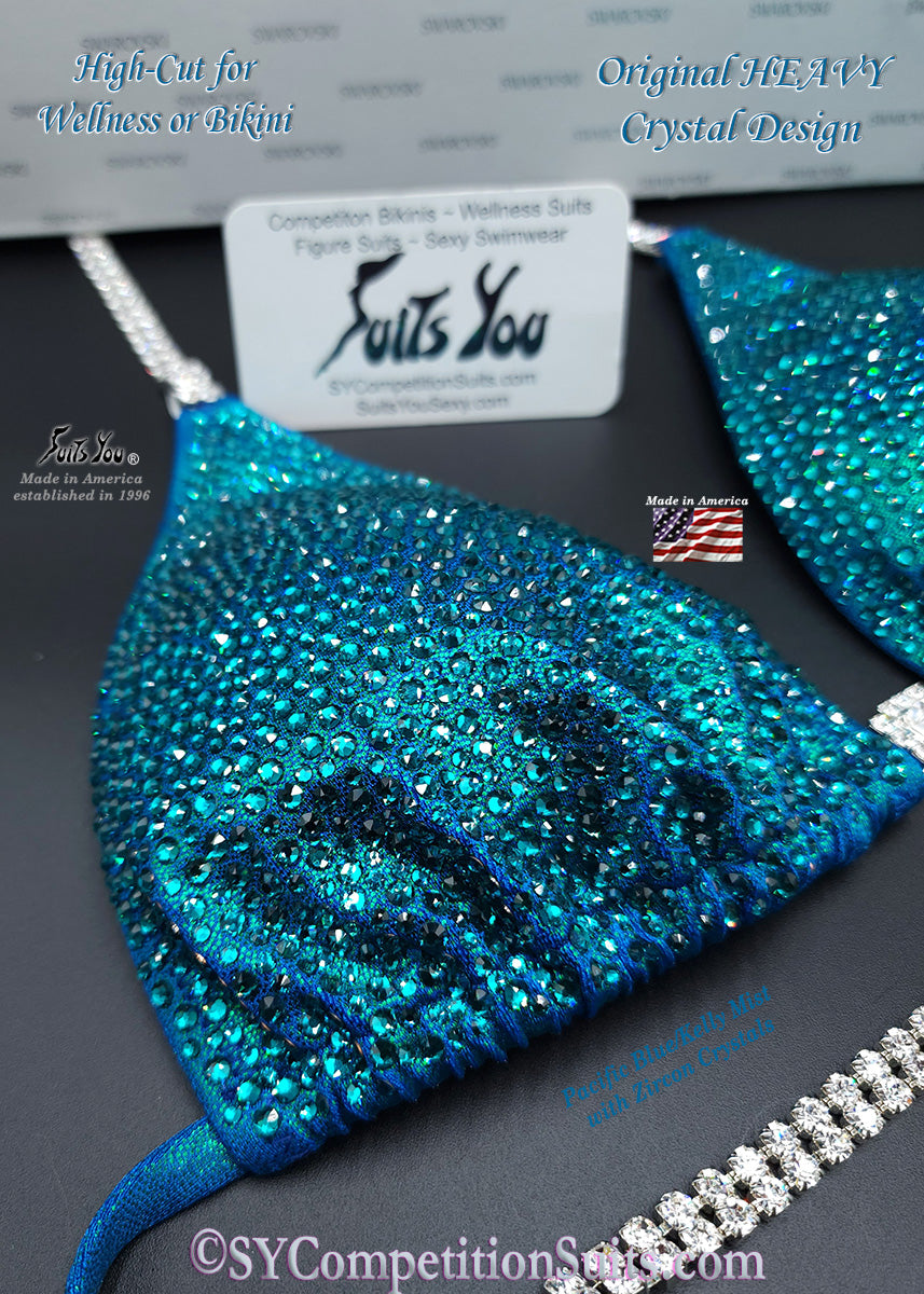 In Stock Competition Bikini, Pacific Blue/Kelly