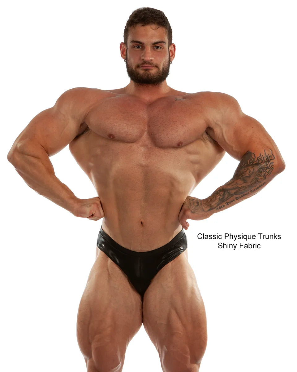 Men's Classic Physique Trunks. Hologram Fabric. Made in America.