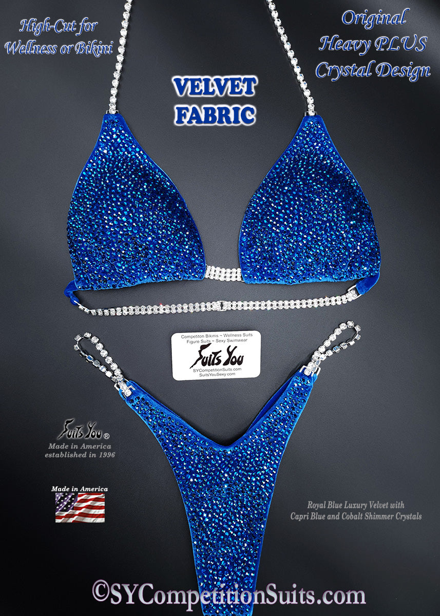 Velvet Competition Suit, Royal Blue Luxury Velvet