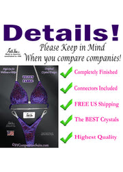 Velvet Competition Suit, Purple Velvet Details