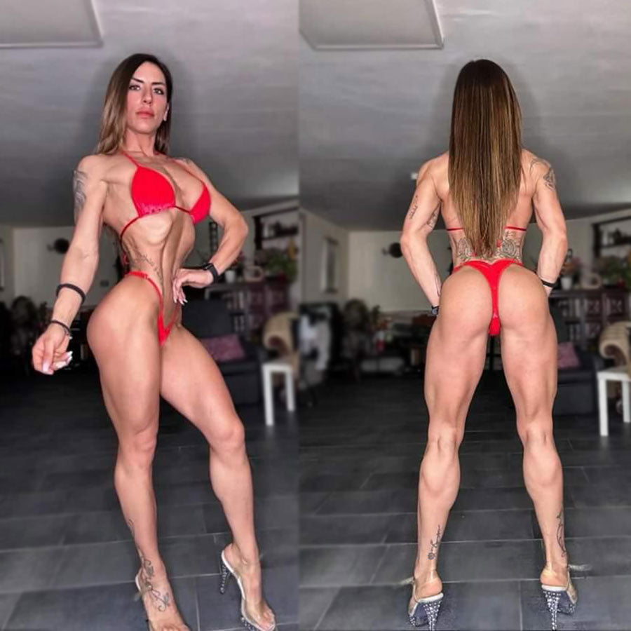 Holographic Velvet Posing Suit – side view, NPC & IFBB posing suit manufactured in Clearwater, Florida by SY Competition Suits
