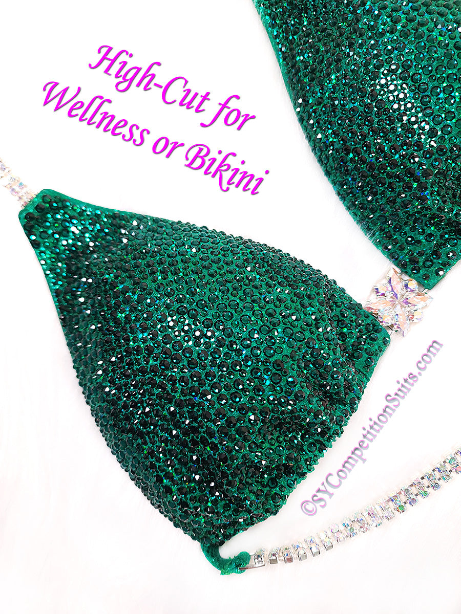 High-Cut Competition Suit, made with the best crystals
