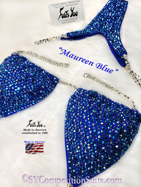 IFBB Bikini Pro Maureen Blanquisco, Maureen Blue Competition Bikini. – Suits  You Competition Suits
