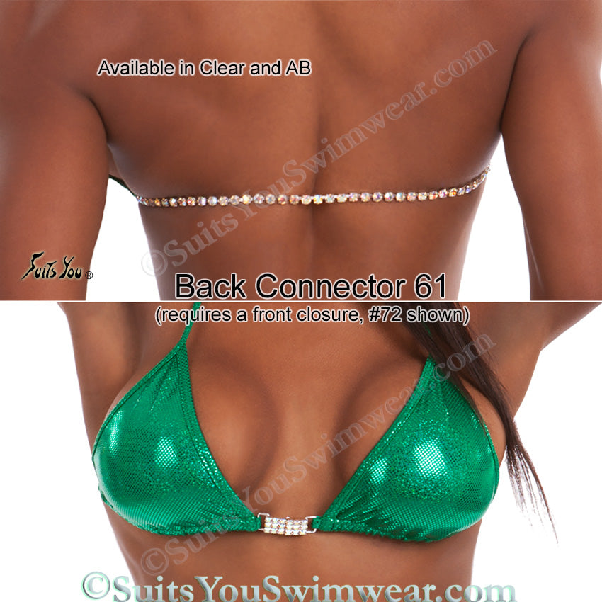Cobalt Competition Bikini, Pro Competition Suit, back connector detail for NPC IFBB