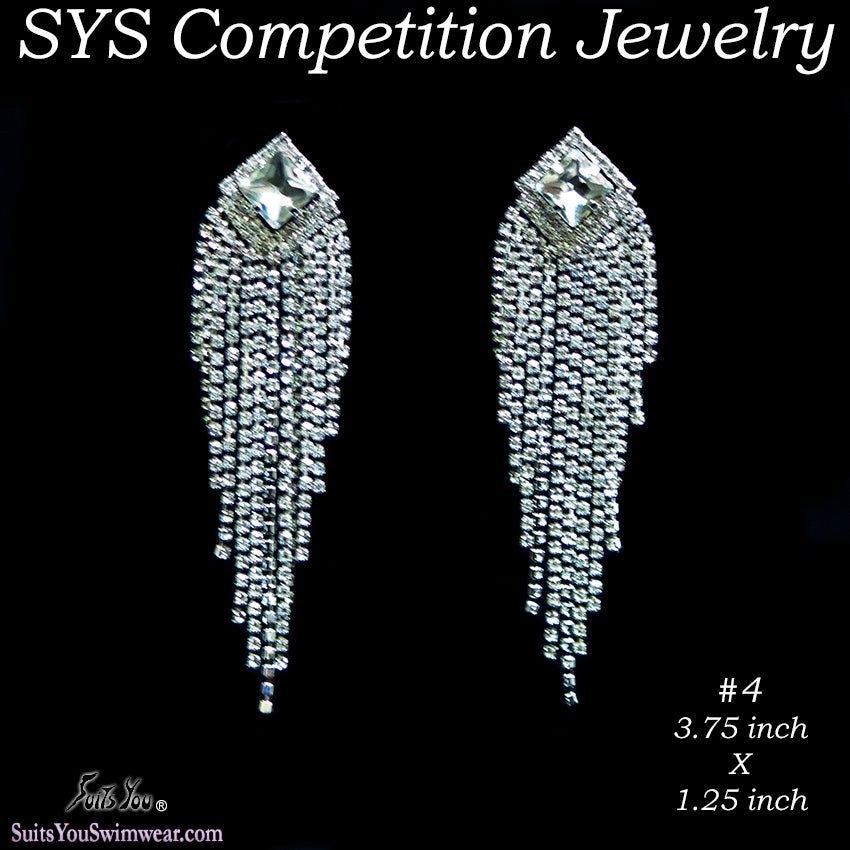 Chandelier Earrings for Bikini competition or figure suits