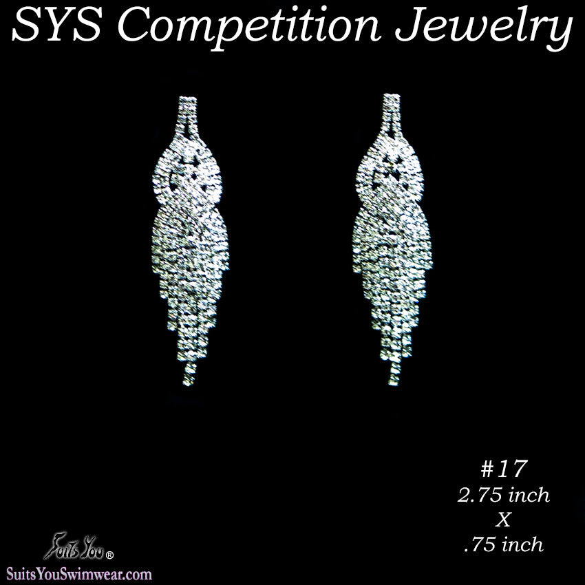 Competition Earrings 6 Medium Styles to choose from.