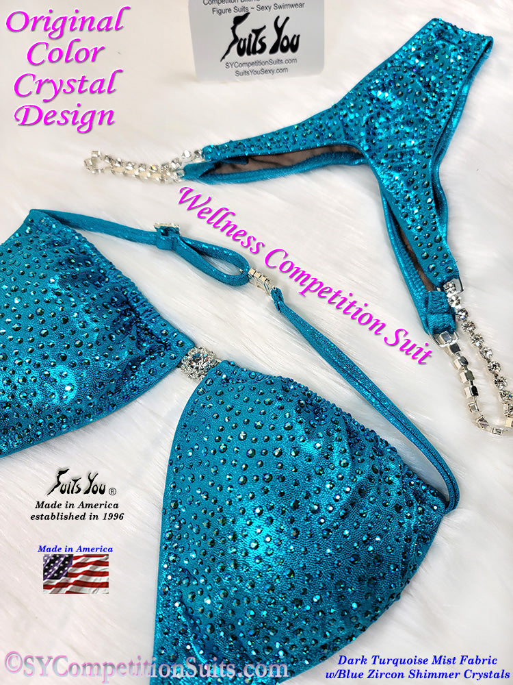 In-Stock Wellness Competition Suit, Dark Turquoise