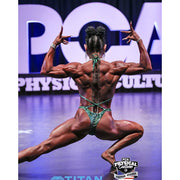Rachel in here custom PCA Physique Competition Suit