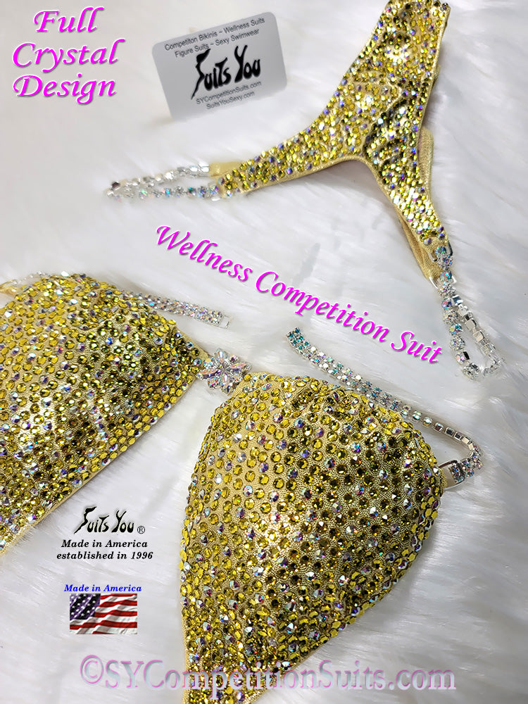 Design YOUR DREAM Wellness Suit, Full Crystal Design, wellness competition suit for NPC IFBB