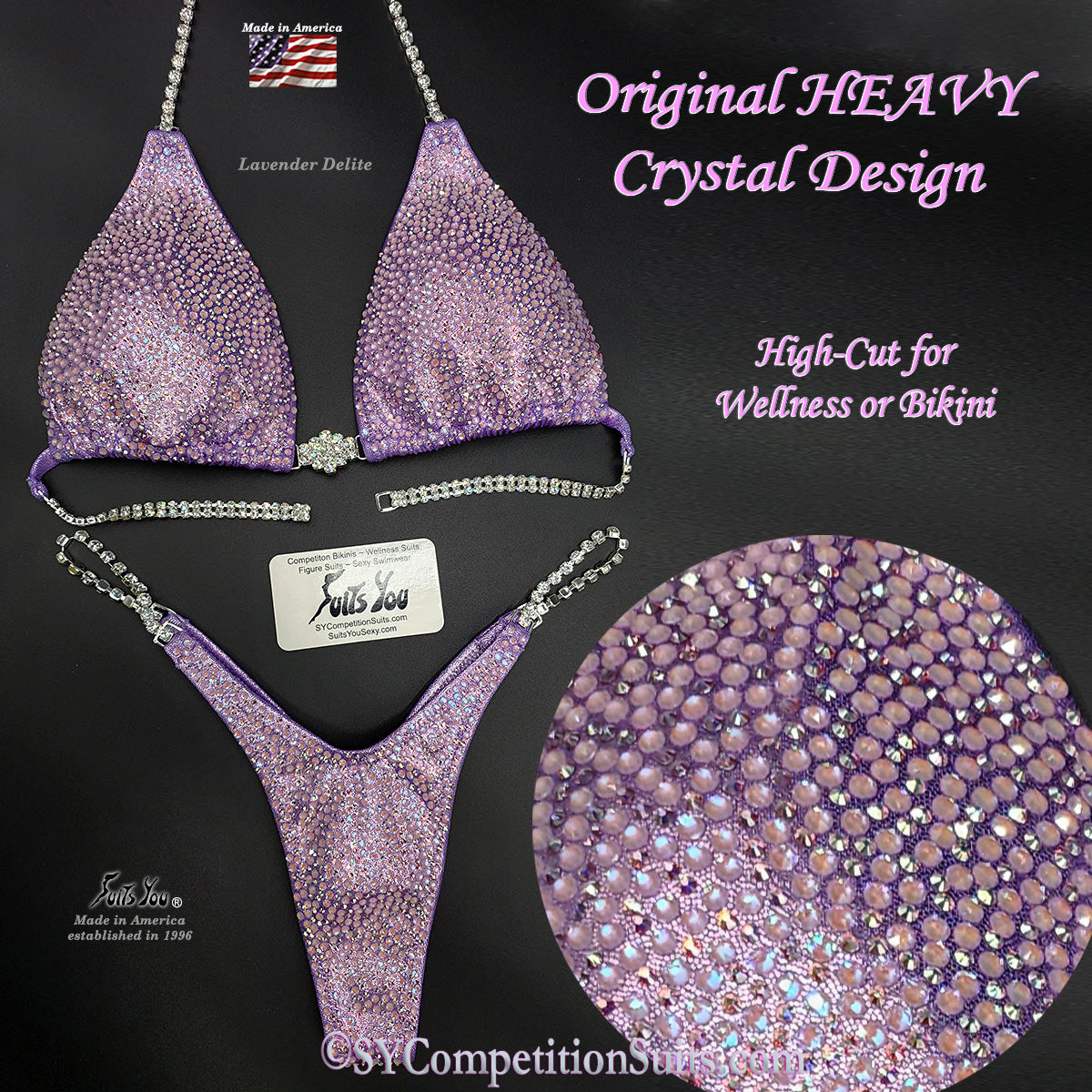In stock competition suit, Lavender Delite
