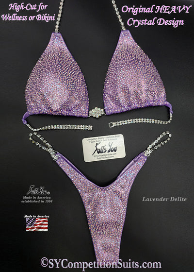 Lavender Delite Crystal Design Competition Suit