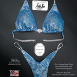 Baby Blue Crystal Competition Suit