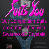 Baby Blue Crystal Competition Suit, Embellished with Swarovski® Crystals