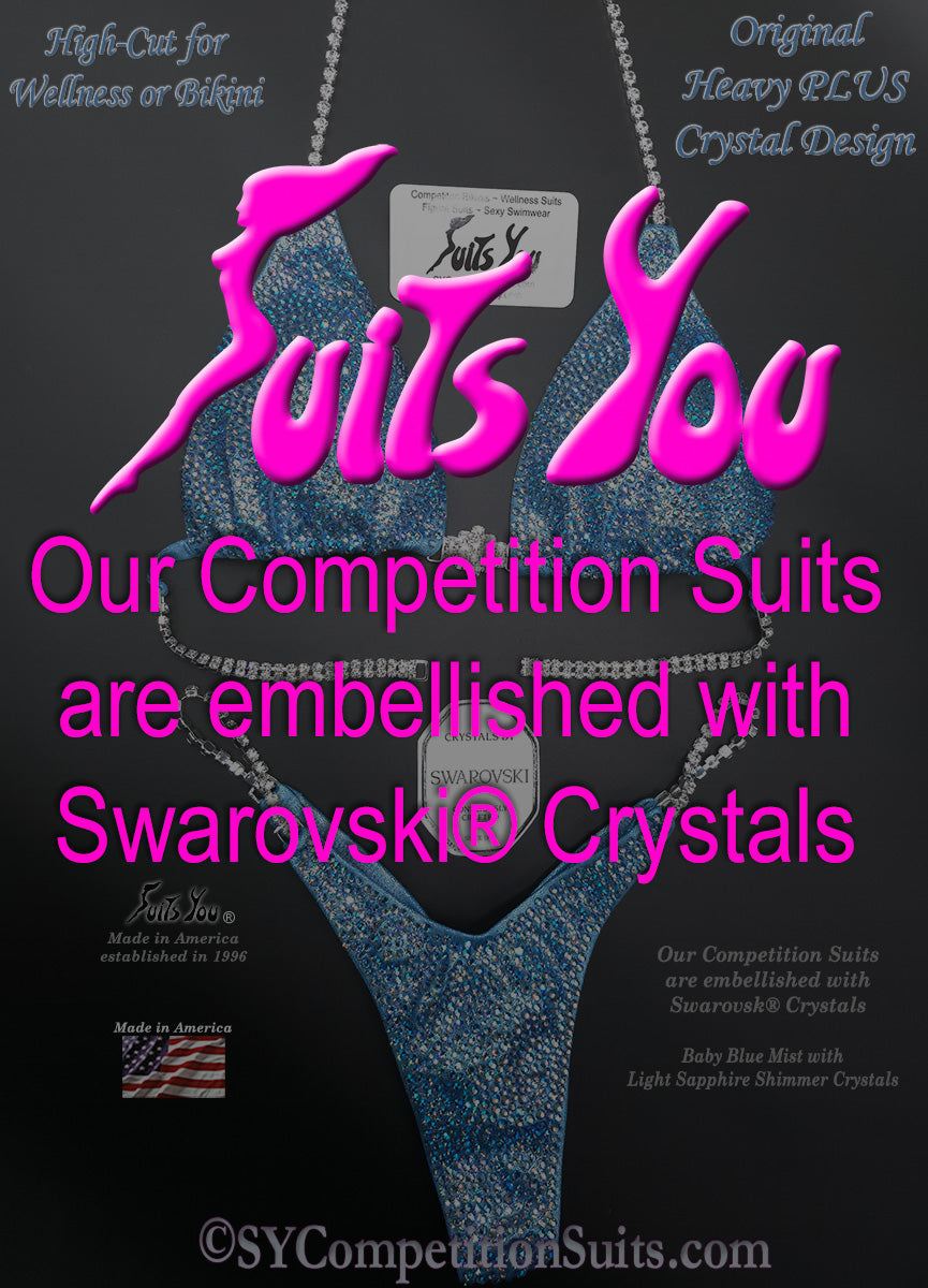 Baby Blue Crystal Competition Suit, Embellished with Swarovski® Crystals