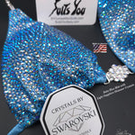Baby Blue Crystal Competition Suit, Wellness or Bikini