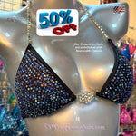 Save 50% on this black crystal competition bikini.