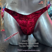 Bodybuilding Trunks, Limited Edition Burgundy Glitter Swirl