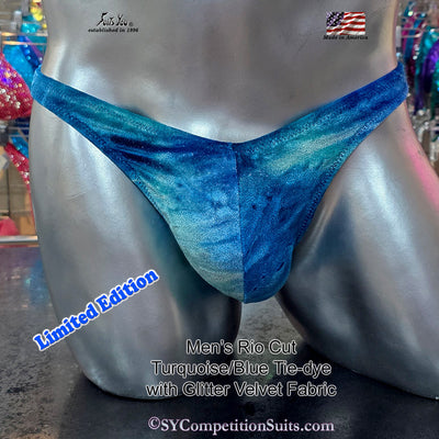 Bodybuilding Trunks, Limited Edition Turquoise with glitter.