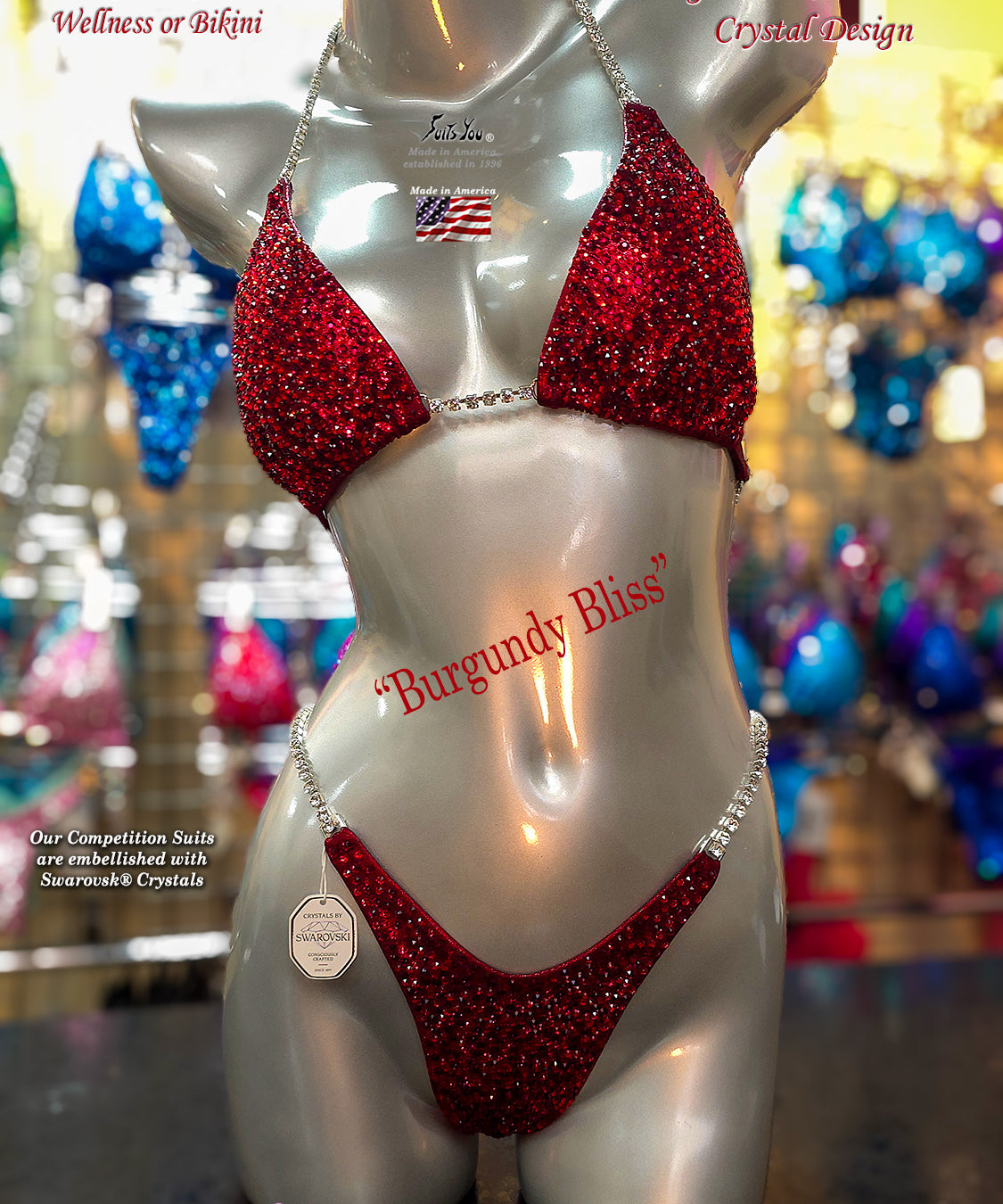 NEW Burgundy Bliss Crystal Design.