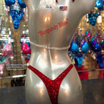 In Stock Competition Suit. Burgundy Bliss Crystal Design.