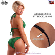 Fit Model Posing Bikini, Green