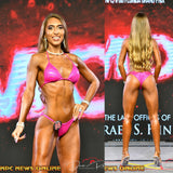 Fit Model Bikini, Hot Pink Shatterglass Fabric.