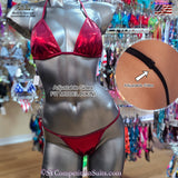 Fit Model Division Bikini, Classic Cut, Burgundy Mist fabric.