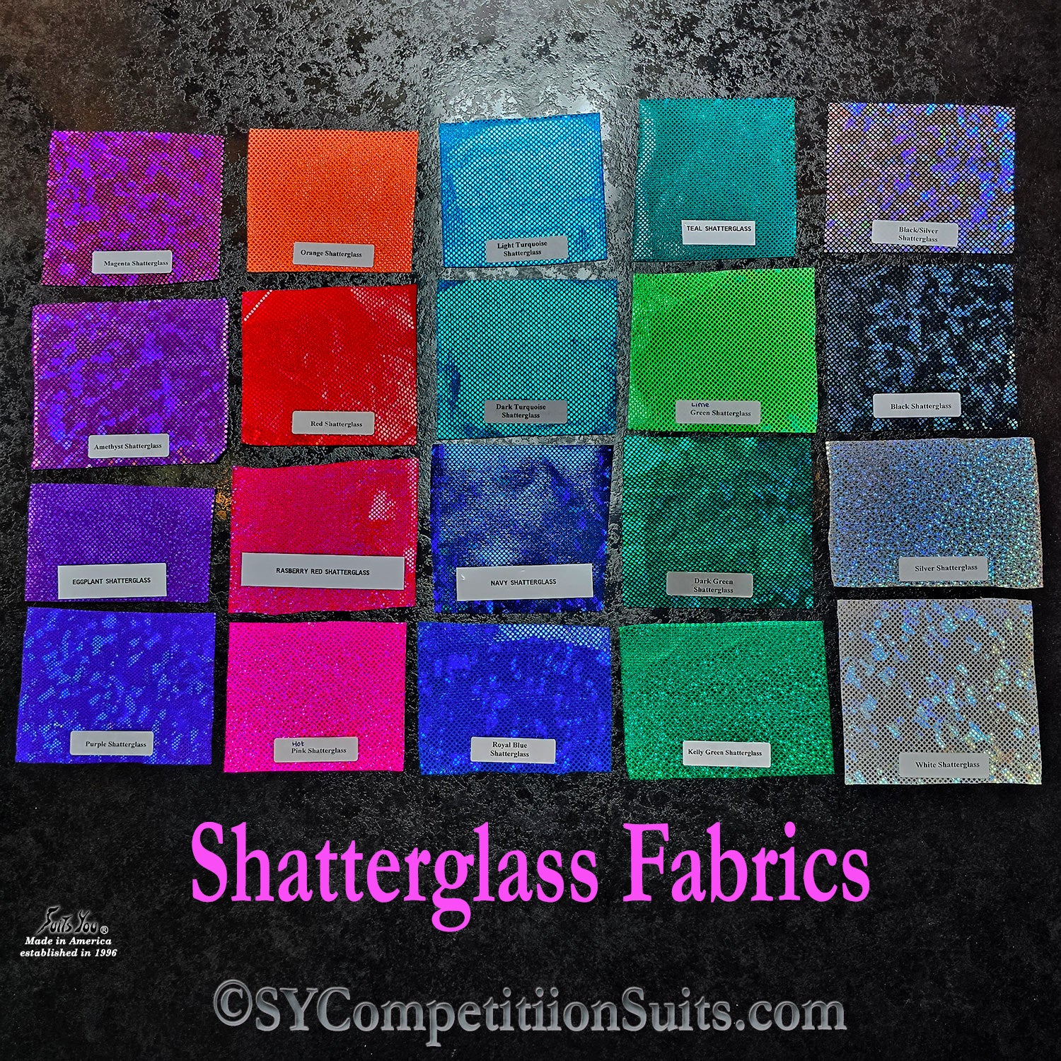 Shatterglass fabrics. Shiny holograms
