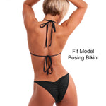 Back view, fit model posing suit. Made in America, Clearwater FL.