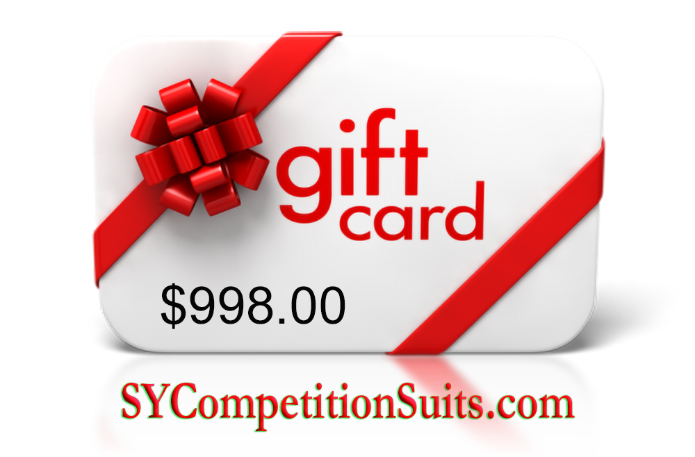Suits You Competition Suits $998.00 Gift Card