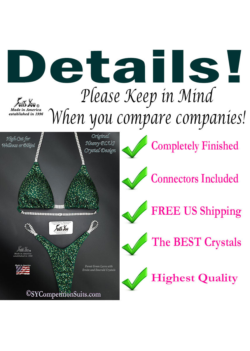 Green in stock competition suit, , forest ohp for npc ifbb