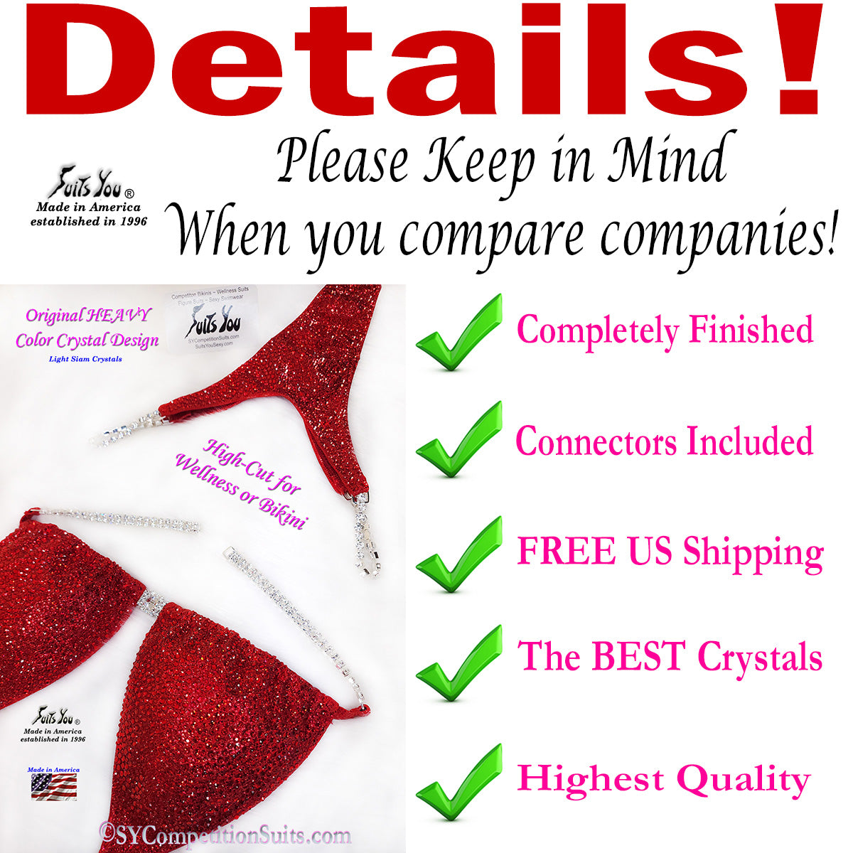 Red Competition Suit Details