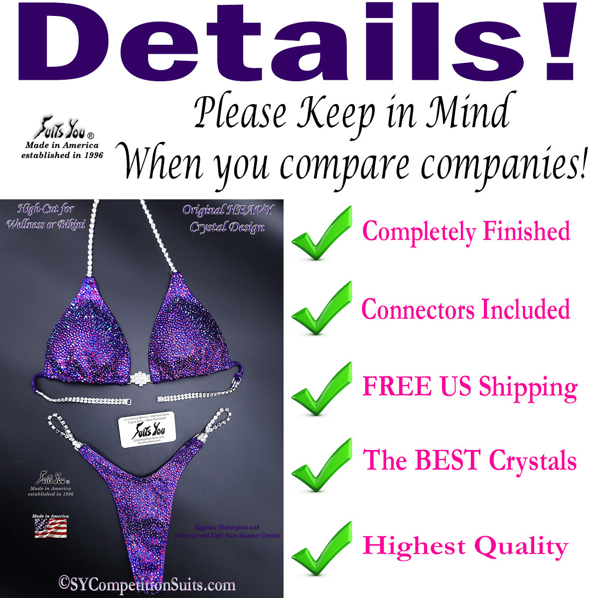 Competition bikini details