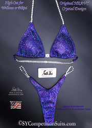 In Stock Competition Suit, Heliotrope with Blue Zircon