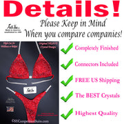 In Stock Competition Bikini, Hot Red Details