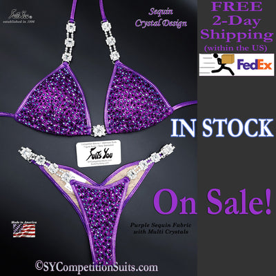 Huge Savings on this purple competition bikini