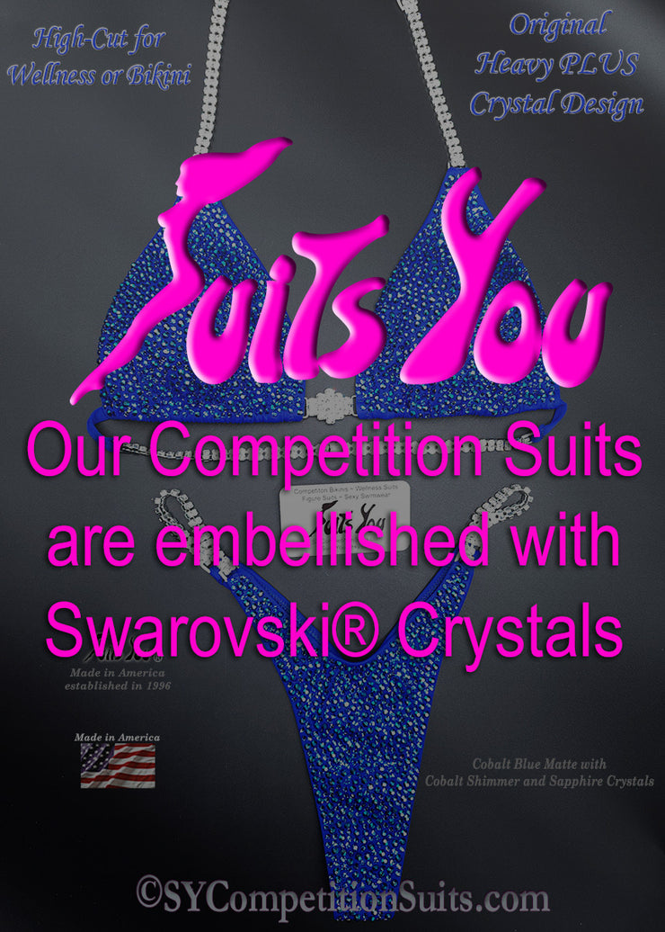 In Stock Competition Suit, Original Heavy PLUS Design, Cobalt