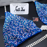 Royal Blue Competition Suit, wellness or bikini