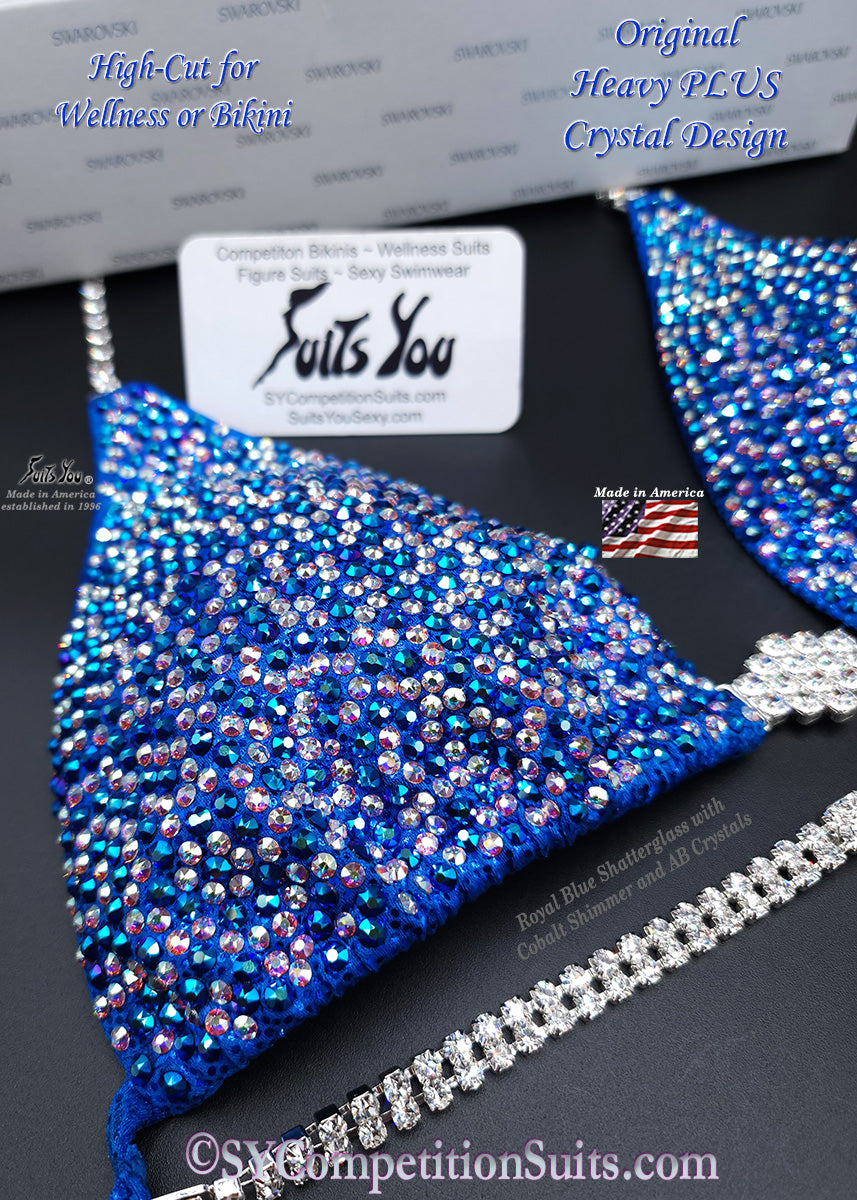 Royal Blue Competition Suit, wellness or bikini