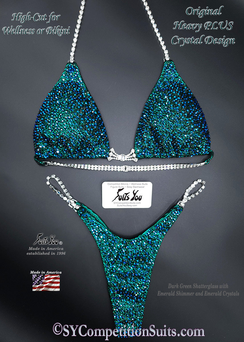 In Stock Competition Suit, Green Shimmer