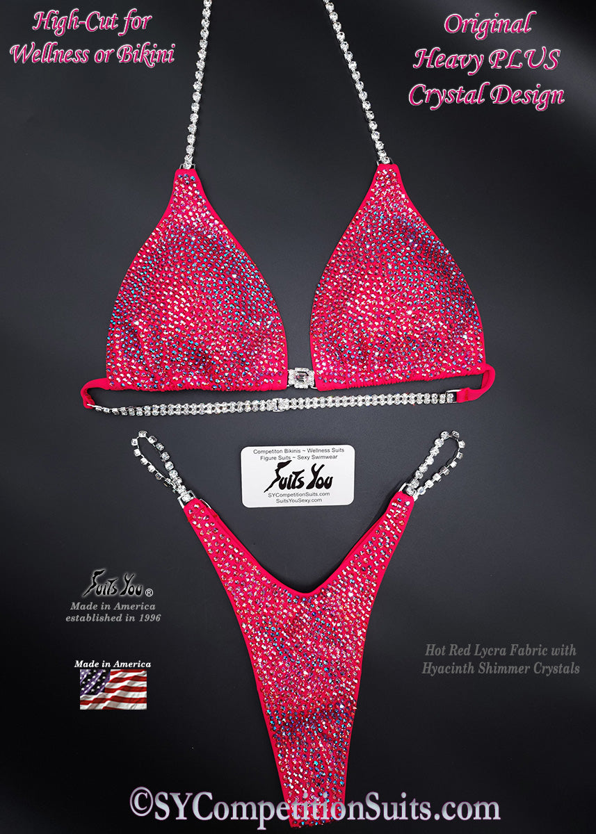 In Stock Competition Suit, Hot Red