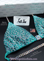In Stock Competition Suit, Mint with Crystals
