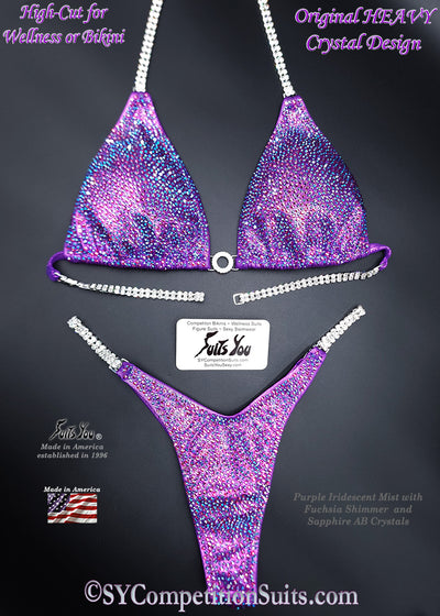 In Stock Competition Suit, Purple Shimmer