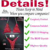 In Stock Competition Suit, Red Two-Tone Details