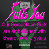 Lime Competition Suit, Embellished with Swarovsk® Crystals.