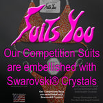 Orange Competition Suit, Embellished with Swarovski® Crystals